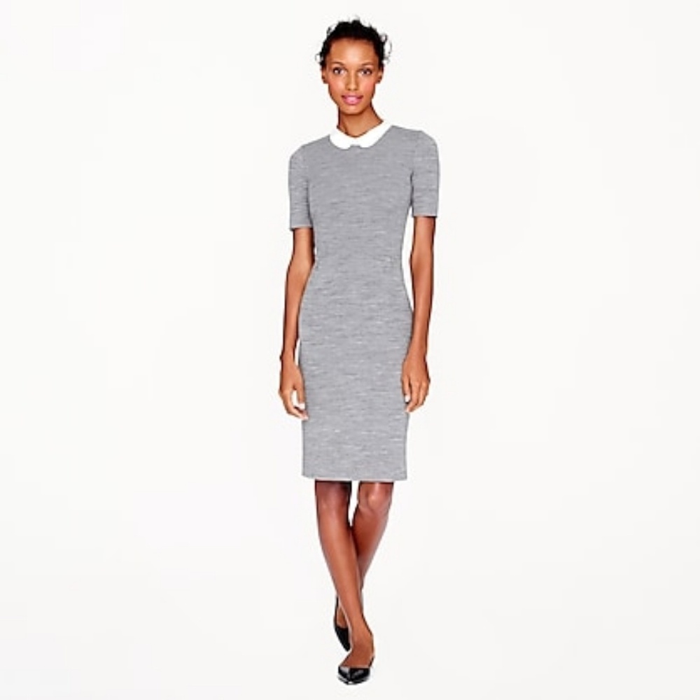 J. Crew Grey Peter Pan Collar Dress